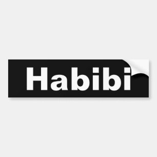 "Habibi" ح ب ي ي ein Wort Minimalismus ب Autoaufkleber