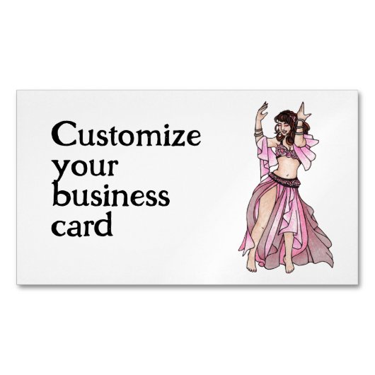 Habibi Belly Dancer Business Cards Magnetische Visitenkarte (Vorderseite)