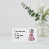 Habibi Belly Dancer Business Cards Visitenkarte (Stehend Vorderseite)