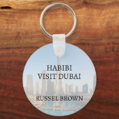 Habibi Komm nach Dubai Benutzername Reise Schlüsselanhänger (Rückseite)