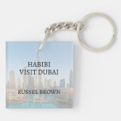 Habibi Komm nach Dubai Benutzername Reise Schlüsselanhänger (Rückseite)