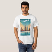 Habibi kommt nach Dubai - Dubai Skyline T-Shirt (Vorne ganz)