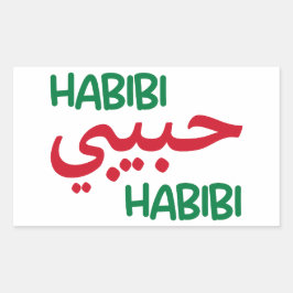 Habibi Rechteckiger Aufkleber