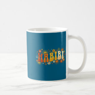 Habibi Retro 70er Jahre Tygraphy Vintage Blumen Hi Kaffeetasse