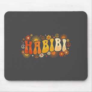 Habibi Retro 70er Jahre Tygraphy Vintage Blumen Hi Mousepad