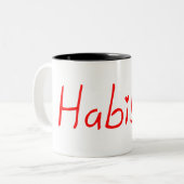 Habibti Zweifarbige Tasse (Vorderseite Links)