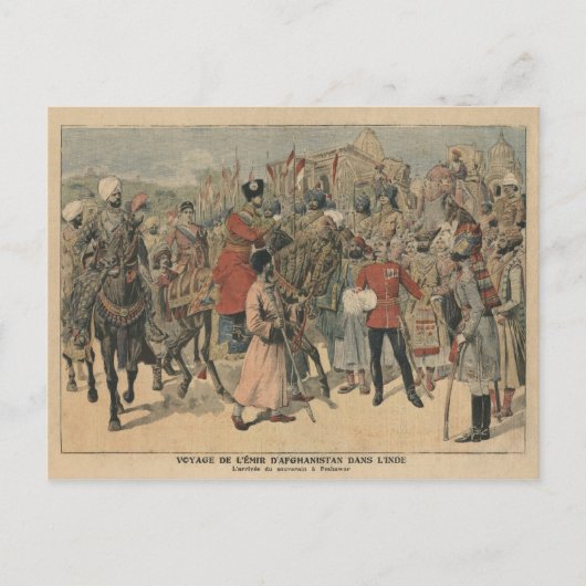 Habibullah Kahn Emir von Afghanistan Postkarte (Vorderseite)