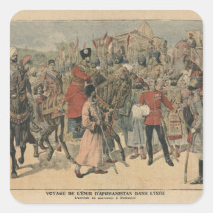 Habibullah Kahn Emir von Afghanistan Quadratischer Aufkleber
