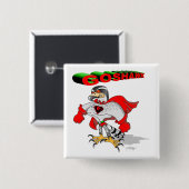 Habicht Cartoon Button (Vorne & Hinten)