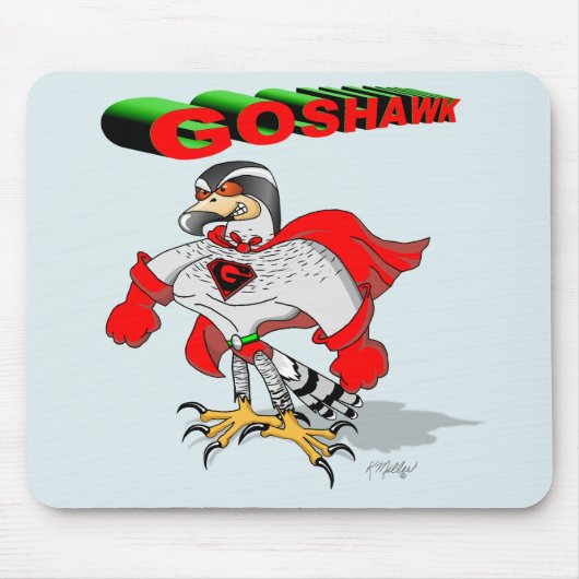Habicht Cartoon Mousepad (Vorne)