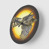 Habicht Feuer Runde Wanduhr (Winkel)
