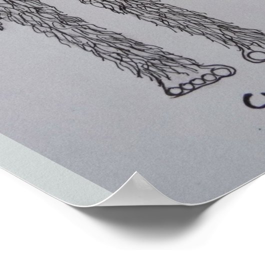 Habilis-Skizze "slimsquatch" Poster (Ecke)