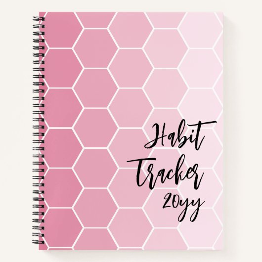 Habit Tracker Blush Pink Notizblock (Vorderseite)