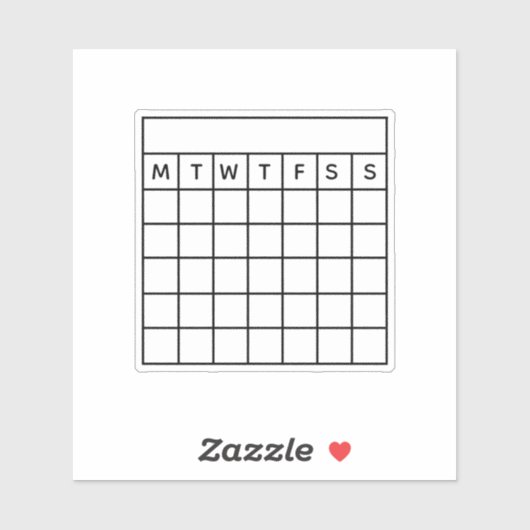 Habit Tracker, Bullet Journal, Month Grid Calendar Aufkleber (Blatt)