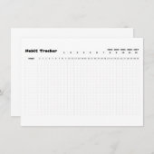 Habit-Tracker-Karte Dankeskarte (Vorne/Hinten)