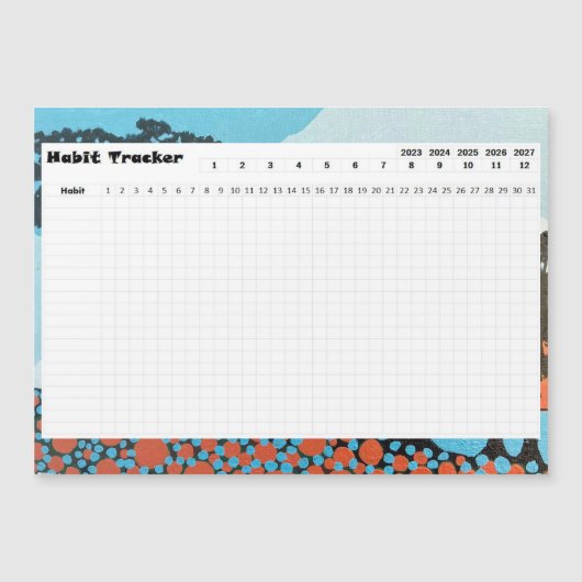 Habit Tracker Monterey Cypress Magnetkarte (Vorderseite)