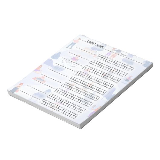 Habit Tracker Notizblock (Rotiert)