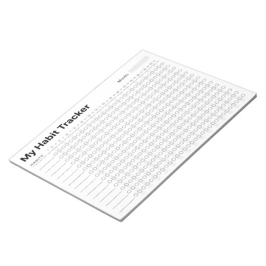 Habit Tracker Notizblock (angewinkelt)