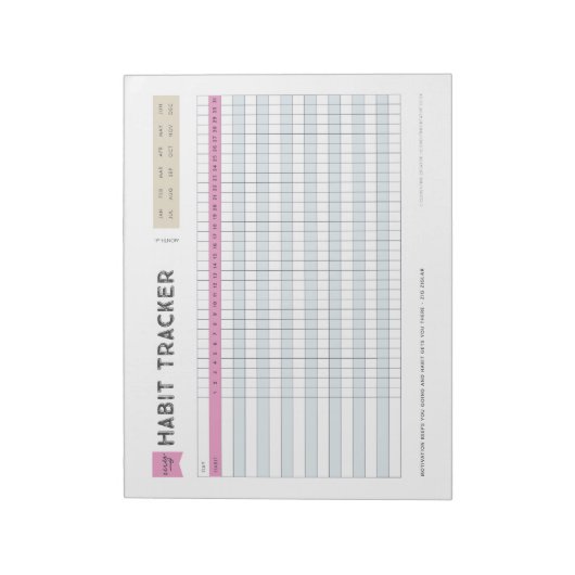 Habit Tracker Notizblock (Rotiert)