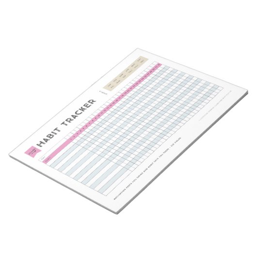 Habit Tracker Notizblock (angewinkelt)
