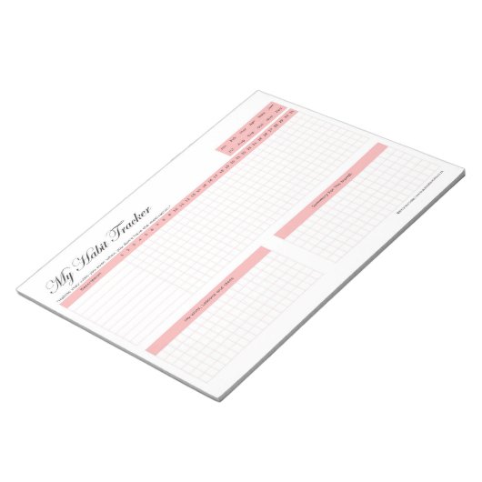 Habit Tracker Notizblock (angewinkelt)