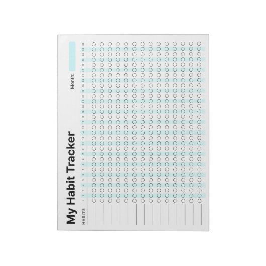 Habit Tracker Notizblock (Rotiert)
