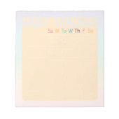 Habit Tracker (Orange Pastel Rainbow) Notizblock (Vorderseite)