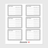 Habit Tracker Planner Aufkleber (Blatt)