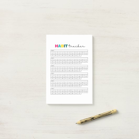 Habit Tracker Planner Journal Post-it Klebezettel (Auf Schreibtisch)