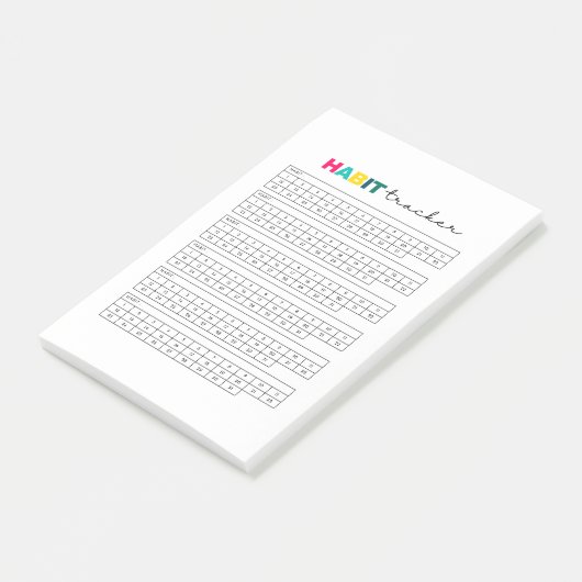 Habit Tracker Planner Journal Post-it Klebezettel (angewinkelt)