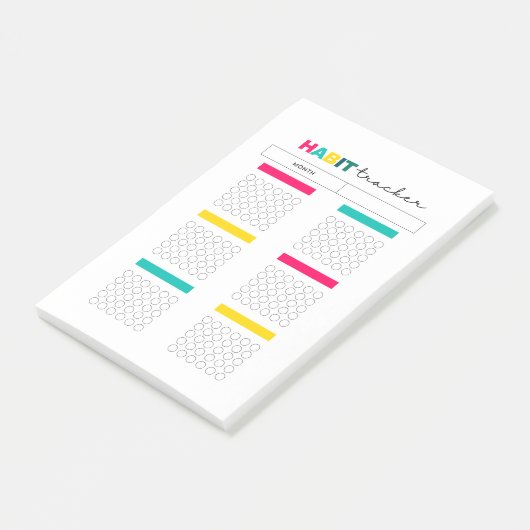 Habit Tracker Planner Journal Post-it Klebezettel (angewinkelt)