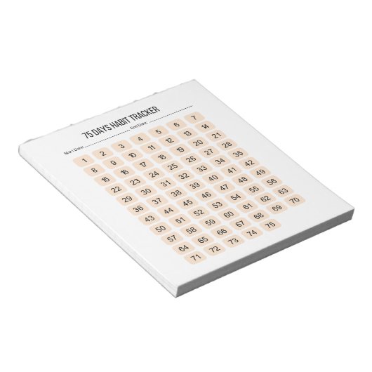 Habit Tracker Planner Notepad Notizblock (angewinkelt)