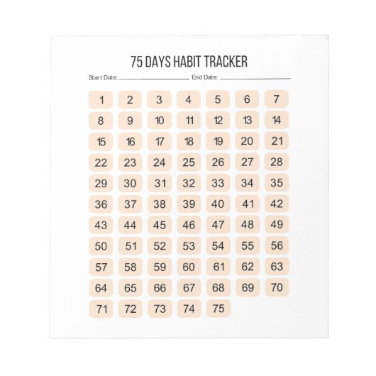 Habit Tracker Planner Notepad Notizblock (Vorderseite)