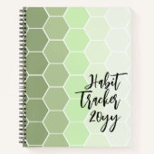 Habit Tracker Sage Green Notizblock (Vorderseite)
