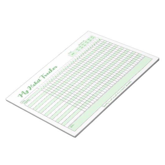 Habit Tracker Voll anpassbarer Notepad Notizblock (angewinkelt)
