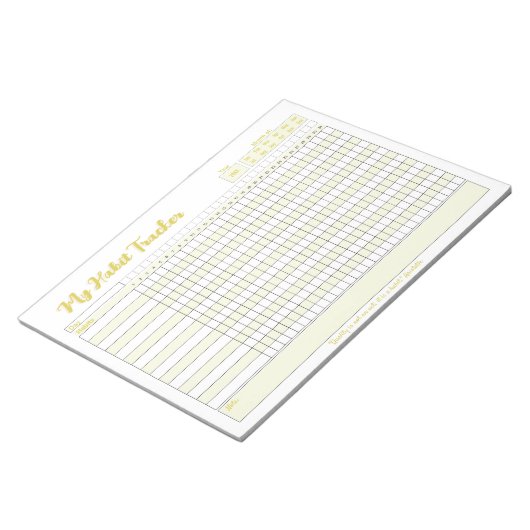 Habit Tracker Voll anpassbarer Notepad Notizblock (angewinkelt)