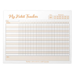 Habit Tracker Voll anpassbarer Notepad Notizblock