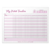 Habit Tracker Voll anpassbarer Notepad Notizblock (Vorderseite)