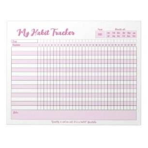 Habit Tracker Voll anpassbarer Notepad Notizblock
