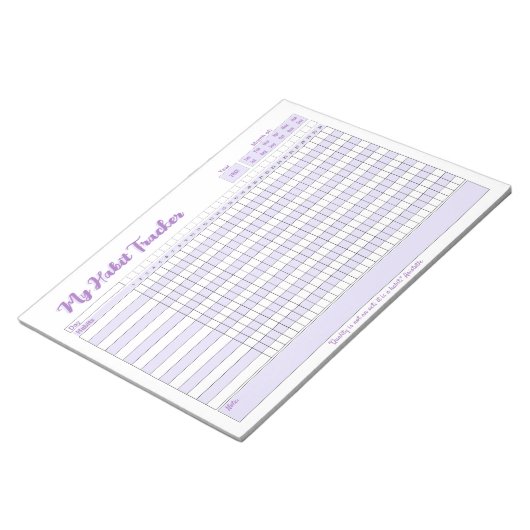 Habit Tracker Voll anpassbarer Notepad Notizblock (angewinkelt)