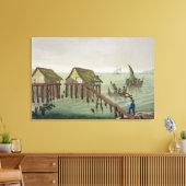 Habitations of the Papu Stamm, Rawak, Platte 22 fü Leinwanddruck (Insitu (Wohnzimmer))