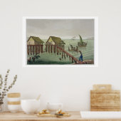 Habitations of the Papu Stamm, Rawak, Platte 22 fü Poster (Küche)