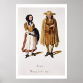 Habits of Quakers, 1675 (farbige Gravur) Poster (Vorne)
