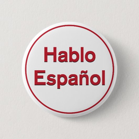 Hablo Español - Ich spreche Spanisch Button (Vorderseite)