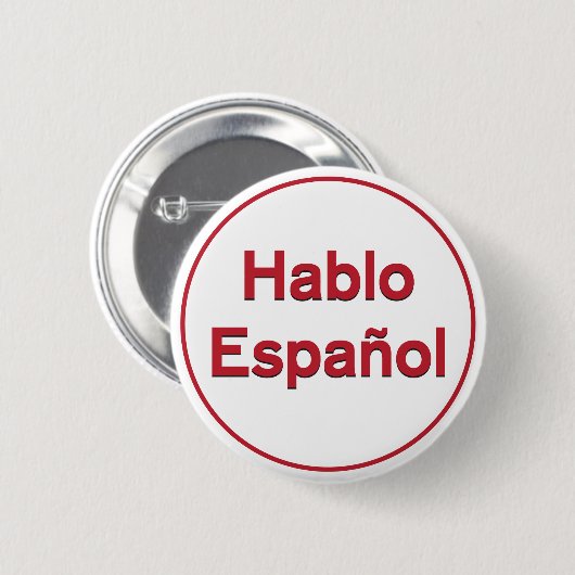 Hablo Español - Ich spreche Spanisch Button (Vorne & Hinten)