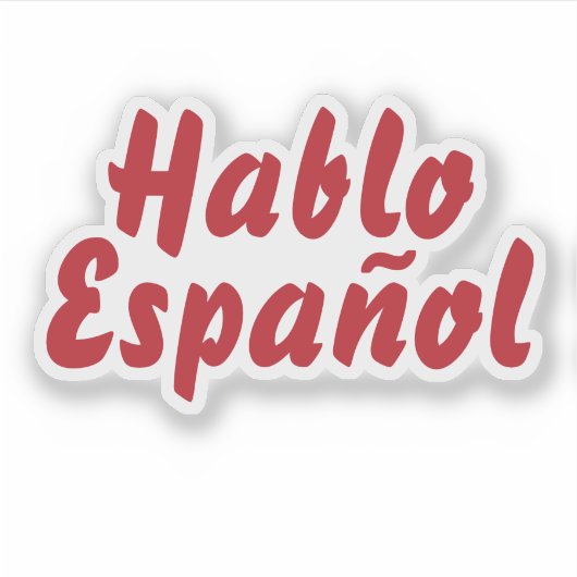 Hablo Español Ich spreche Spanisch Rot Typografisc Aufkleber (Vorderseite)
