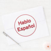 Hablo Español - Ich spreche Spanisch Runder Aufkleber (Umschlag)