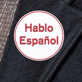 Hablo Español - Ich spreche Spanisch Runder Aufkleber