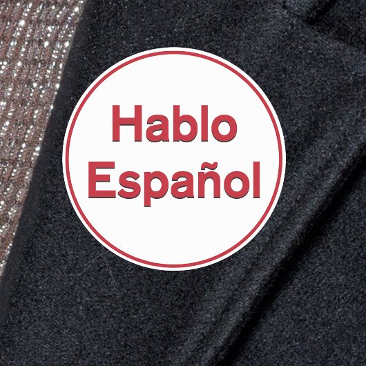 Hablo Español - Ich spreche Spanisch Runder Aufkleber