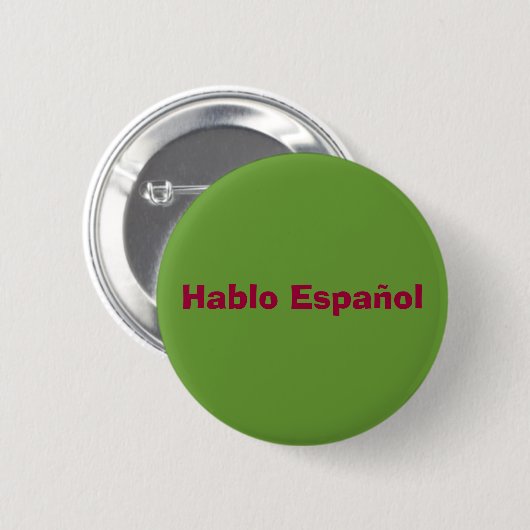 "Hablo Espanol" Knopf Button (Vorne & Hinten)